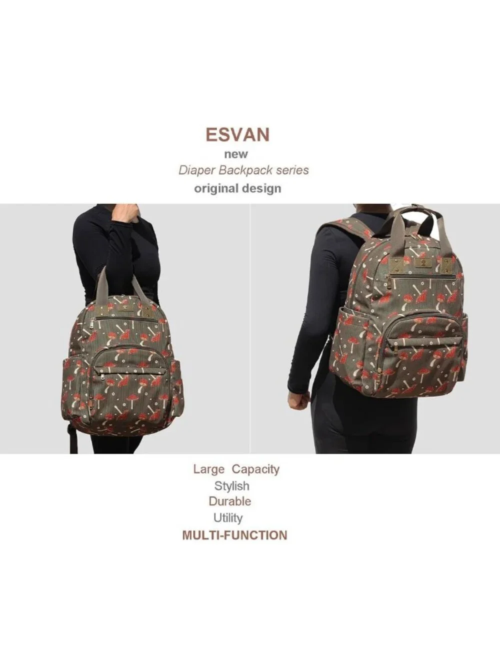 Stylish Large Capacity Diaper Bag Backpack | Multifunctional Baby Travel Pack